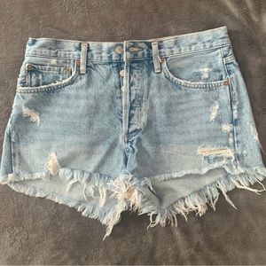 Agolde Parker Denim Cuttoff Short in Swapmeet